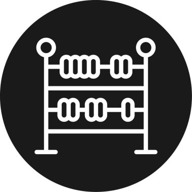 Matematik Oyunları Satırı Çemberi BG Simgesi, Basit Tasarımlı Vektör Resimleri