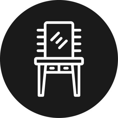 Vanity Line Circle BG Simgesi, Basit Tasarımlı Vektör Resimleri