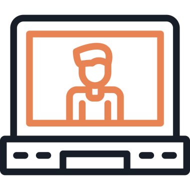 Çevrimiçi Koçluk Satırı Basit Tasarımlı Vektör İllüzyonu