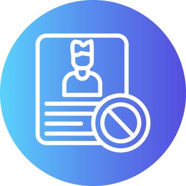 Kimlik Hırsızlığı Satırı Gradyan Çemberi Simgesi, Basit Tasarımlı Vektör Resimleri