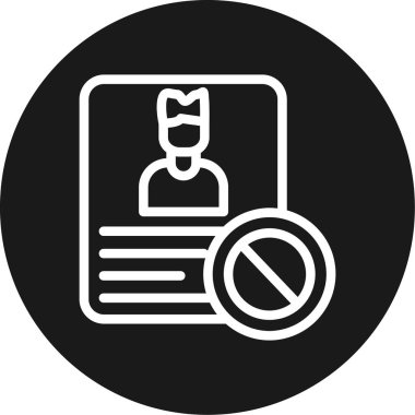 Kimlik Hırsızlığı Çemberi BG Simgesi, Basit Tasarımlı Vektör Resimleri