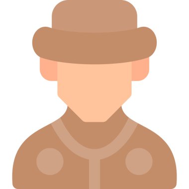 Man Düz Simgesi, Basit Tasarımlı Vektör Resimleri