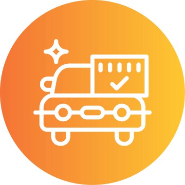 Temiz Satır Gradyan Çemberi Simgesi, Basit Tasarımlı Vektör Resimleri