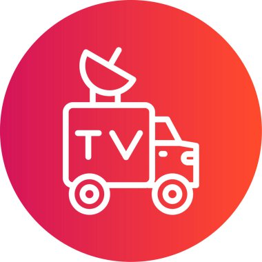 Haber Van Hattı Gradyan Çemberi Simgesi, Basit Tasarımlı Vektör Resimleri