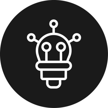 Bilgi Çizgisi Çemberi BG Simgesi, Basit Tasarımlı Vektör Resimleri