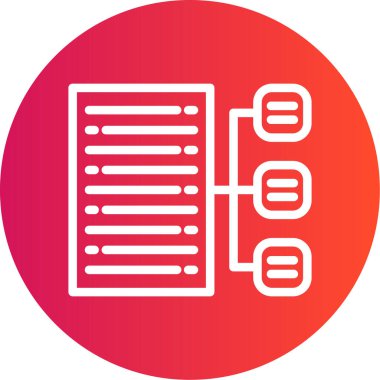 Görev Öncelik Çizgisi Gradyan Çemberi Simgesi, Basit Tasarımlı Vektör Resimleri