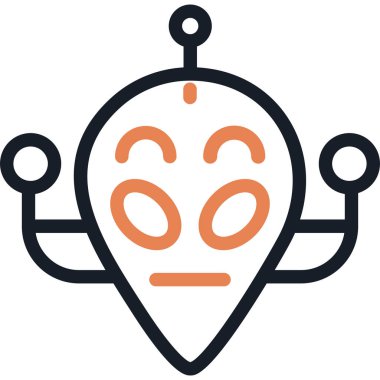 Uzaylı Satırı Simgesi, Basit Tasarımlı Vektör Resimleri