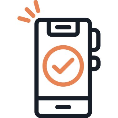 Denetim Satırlı Telefon Simgesi, Basit Tasarımlı Vektör Resimleri