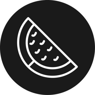 Karpuz Çizgisi Çemberi BG Simgesi, Basit Tasarımlı Vektör Resimleri