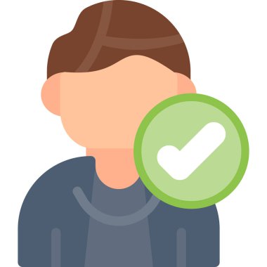 Avukat Düz Simge, Basit Tasarımlı Vektör İllüstrasyonu