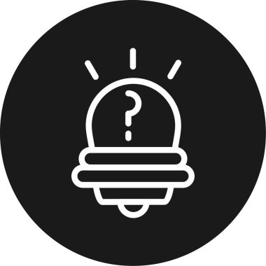 Meydan Okuma Satırı Çemberi BG Simgesi, Basit Tasarımlı Vektör İllüstrasyonu