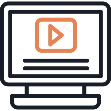 Webinar Satır Bitiş Simgesi, Basit Tasarımlı Vektör İllüstrasyonu