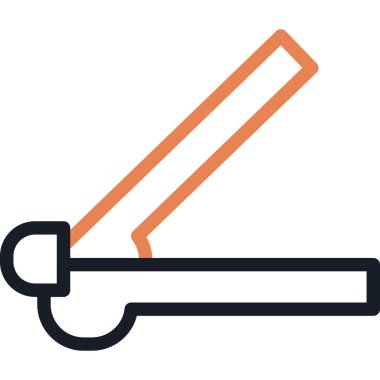 Sarımsak Basın Çizgisi Simgesi, Basit Tasarımlı Vektör İllüstrasyonu