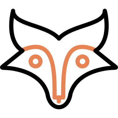 Fox Line Due Simgesi, Basit Tasarımlı Vektör Resimleri