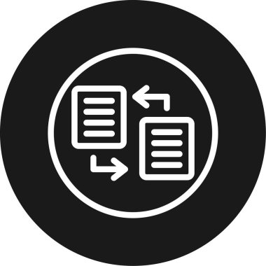 Veri Eşzamanlama Çizgisi Çemberi BG Simgesi, Basit Tasarım ile Vektör Resimleri