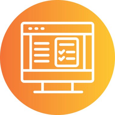 Yazılım Deneme Satırı Gradyan Çemberi Simgesi, Basit Tasarımlı Vektör Resimleri