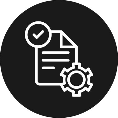 Proje Yönetim Çizgisi Çemberi BG Simgesi, Basit Tasarımlı Vektör Resimleri