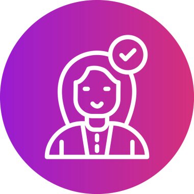 Öğretmenin Etki Çizgisi Gradyan Çemberi Simgesi, Basit Tasarımlı Vektör Resimleri