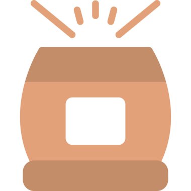 Yeni Yıl Davul Düz Simgesi, Basit Tasarımlı Vektör Resimleri