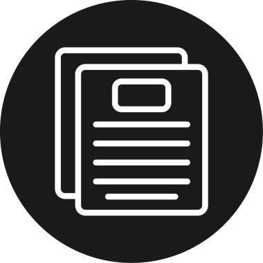 Sınav Satırı Çemberi BG Simgesi, Basit Tasarımlı Vektör Resimleri