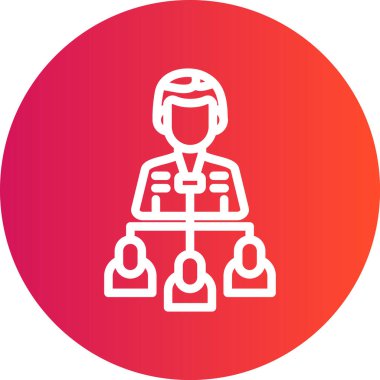 İşveren Satırı Gradyan Çemberi Simgesi, Basit Tasarımlı Vektör Resimleri