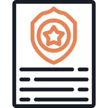 Tutuklama Warrant Satırı Simge, Vektör Resimlendirmesi Basit Tasarım