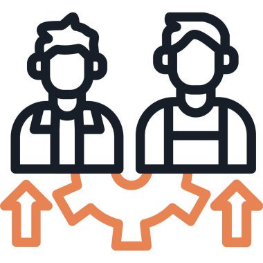 Takım Bağlanma Çizgisi Simgesi, Basit Tasarımlı Vektör İllüstrasyonu