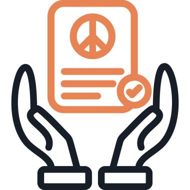 İnsan Hakları Raporu Simgesi, Basit Tasarımlı Vektör İllüzyonu