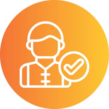 Sistem Yönetimi Satırı Gradyan Çemberi Simgesi, Basit Tasarımlı Vektör Resimleri