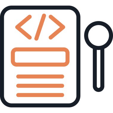 Kod Analizi Satırı Simge Ögesi, Basit Tasarımlı Vektör Resimleri