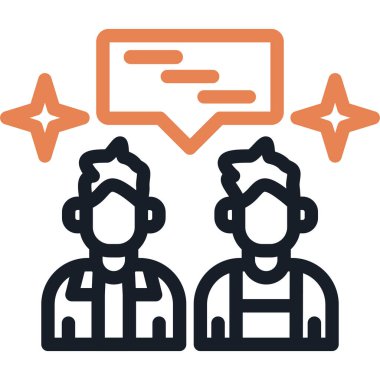 Takım Etkinlik Fikirleri Satırı Simge Ögesi, Basit Tasarımlı Vektör İllüstrasyonu