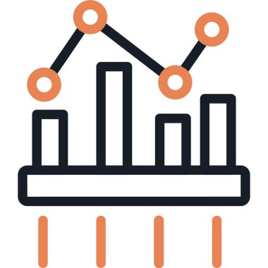 Karşılaştırma Satırı Simgesi, Basit Tasarımlı Vektör İllüstrasyonu