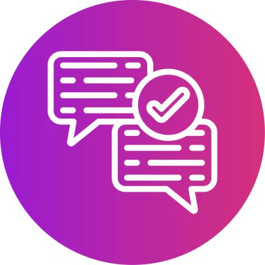 Yorum Satırı Gradyan Çemberi Simgesi, Basit Tasarımlı Vektör Resimleri