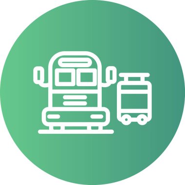 Alan Trip Çizgisi Gradyan Çemberi Simgesi, Basit Tasarımlı Vektör Resimleri