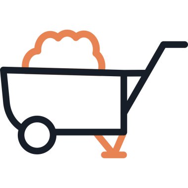 El Arabası Satırı Simgesi, Basit Tasarımlı Vektör Resimleri