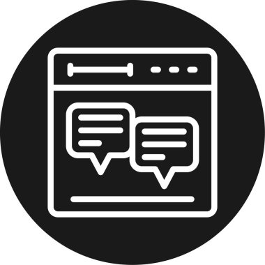 İpucu Satırı Çemberi BG Simgesi, Basit Tasarımlı Vektör Resimleri