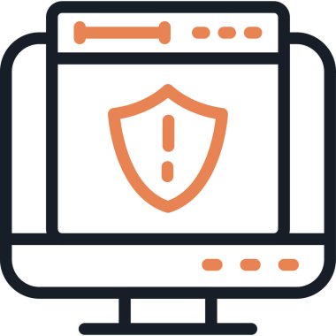 Yazılım Güvenliği Satırı Simge Ögesi, Basit Tasarımlı Vektör Resimleri