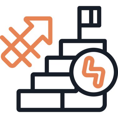 Motivasyon Enerjisi Satırı Simge Ögesi, Basit Tasarımlı Vektör İllüstrasyonu