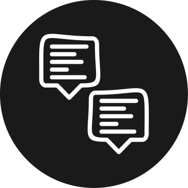 Bilgi Satırı Çemberi BG Simgesi, Basit Tasarımlı Vektör Resimleri