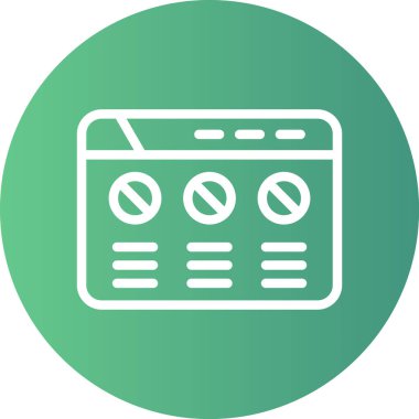 PAGE CEO 'su Satır Gradyan Çemberi Simgesi, Basit Tasarımlı Vektör Resimleri