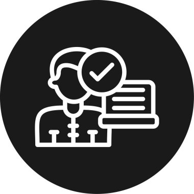 Telework Araçları Satırı Çemberi BG Simgesi, Basit Tasarımlı Vektör Resimleri