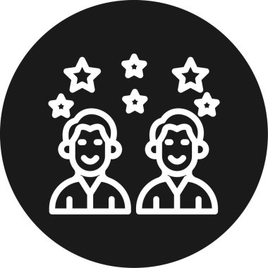 Dostluk Kutlama Hattı Çemberi BG Simgesi, Basit Tasarımlı Vektör Resimleri