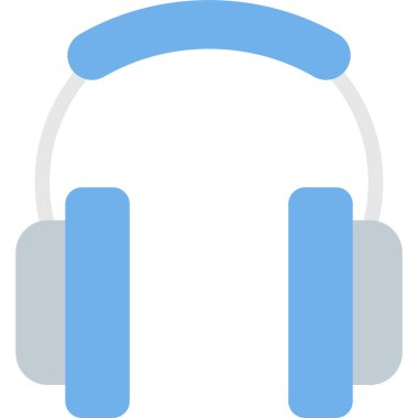 Kulaklıklar Düz Simge, Basit Tasarımlı Vektör Resimleri