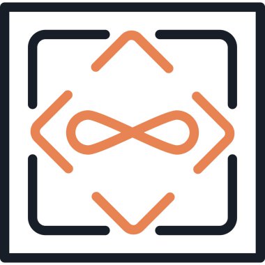 Sonsuzluk Satırı Bitiş Simgesi, Basit Tasarımlı Vektör Resimleri