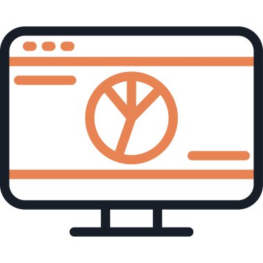 Veri Görselleştirme Çizgisi Simgesi, Basit Tasarımlı Vektör Resimleri