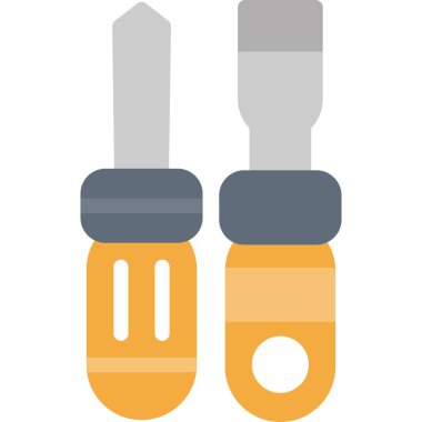 Keski Düz Simge, Basit Tasarımlı Vektör İllüstrasyonu