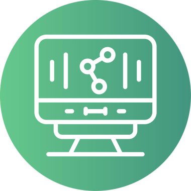 Satır Gradyan Çemberi Simgesi, Vektör Resmini Basit Tasarım ile Paylaş