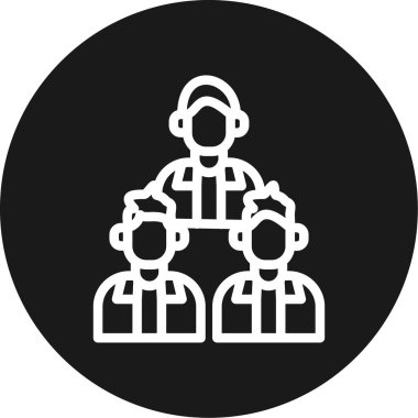 Takım Hizalama Çizgisi Çemberi BG Simgesi, Vektör Resimleri Basit Tasarım