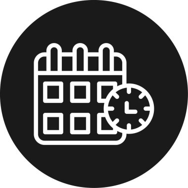 Sınıf Çizelgesi Çemberi BG Simgesi, Basit Tasarımlı Vektör Resimleri