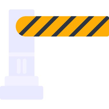 Bariyer Düz Simgesi, Basit Tasarımlı Vektör Resimleri